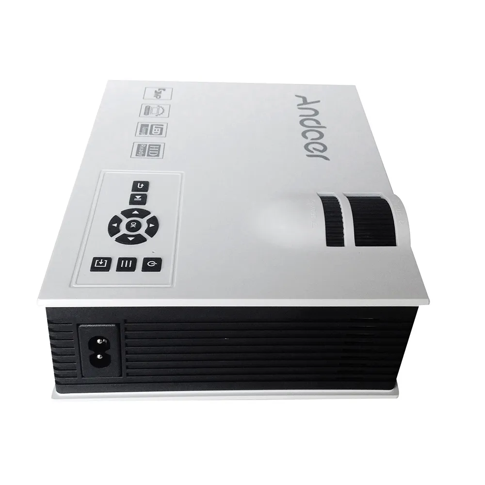 100% Orijinal Andoer UC40 LED Projektör Kontrast Oranı 800: 1 1080 P Full HD Ev Sineması 800 Lümen Taşınabilir TFT LCD TV Projektör