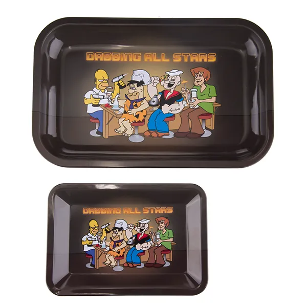 Rolling Tray Dabbing All Stars TACE SMALLARGE Rozmiar 18CM125CM13CM 27CM175CM23CM Metal Tobacco Mosiężna płyta Zioło Handrolle4603692