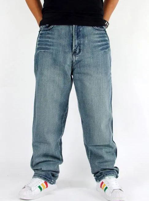 2015 New Fashion Popolare pantaloni da skateboard jeans larghi Street dance Pantaloni da uomo Hip Hop il tempo libero Pantaloni di grandi dimensioni 30-46 -028250l