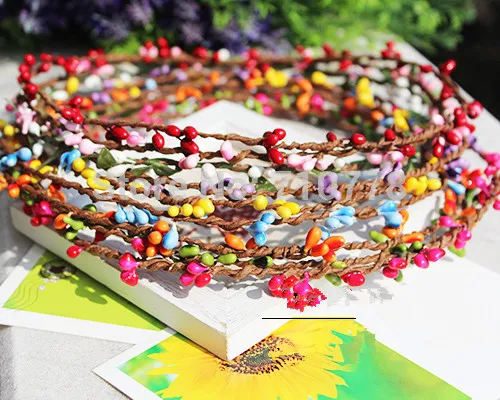 Hela 40 cm DIY Pretty Pip Berry STEM för blommor ArrangeManet Crafts Wedding Garland Decoration Accessories3104