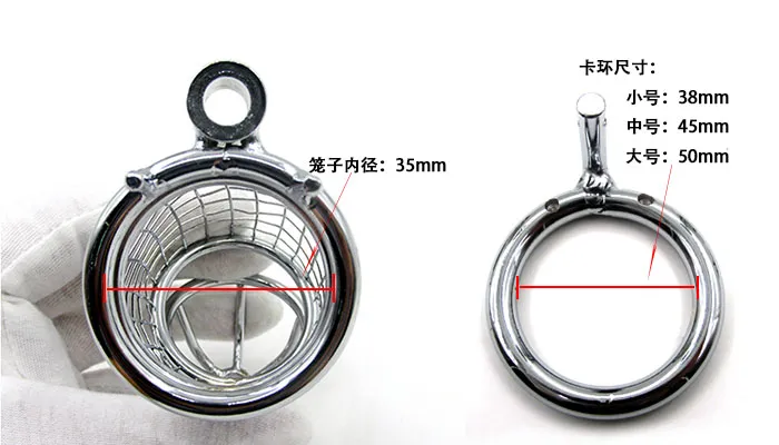 Novo design 2 cores cinto de castidade masculino de aço inoxidável gaiola de pênis adulto com anel peniano em forma de arco brinquedos sexuais dispositivo de castidade de servidão