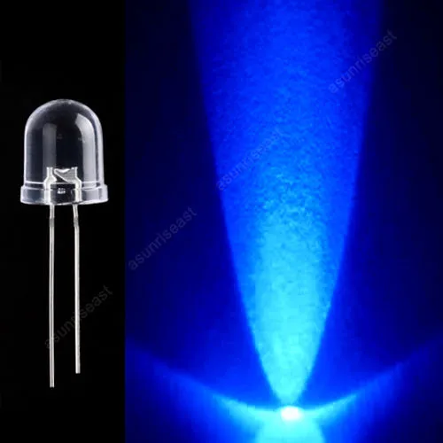 10mm LED, Ultra Heldere LED Diode Ronde Water Helder Rood Groen Blauw Geel Wit DHL GRATIS