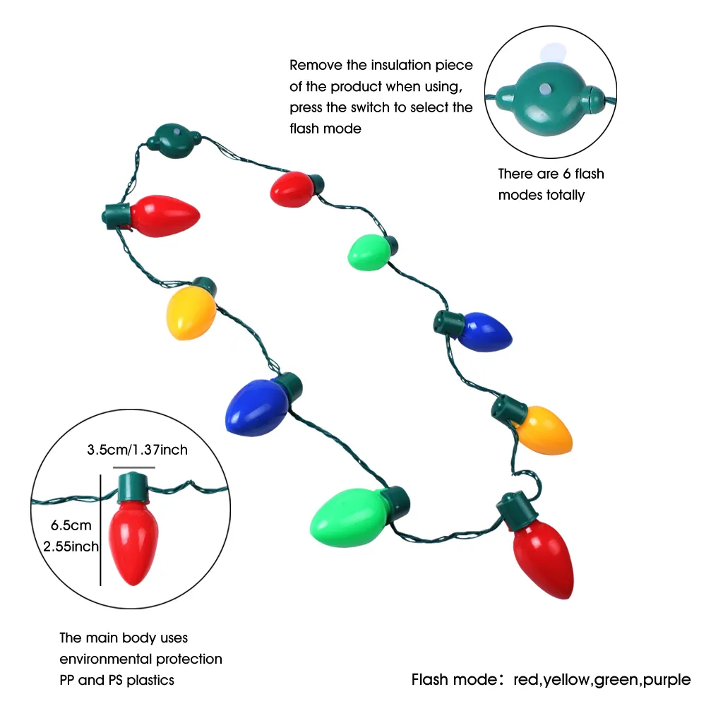 Light up sales ornament necklace