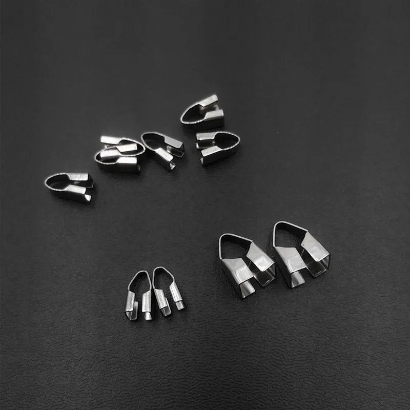 Najwyższej jakości Bransoletka / Naszyjnik Cabp Caps Crimp Caps Silver-Color 2.5 / 3 / 3,5 / 4/5 / 5.5 / 10mm Złącza ze stali nierdzewnej z łańcuchem Biżuteria ręcznie