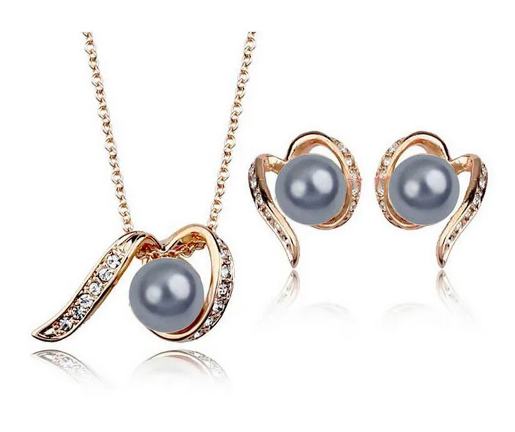 Mode Parel Ketting Oorbellen Sieraden Sets Oostenrijk Crystal 6 Kleuren Sieraden Set voor Vrouwen Fijne Sieraden G087