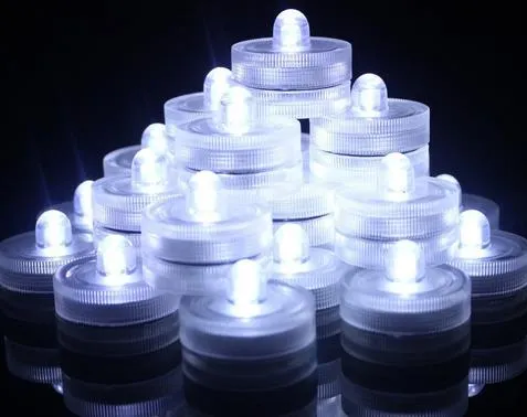 Dränkbart ljus Undervatten Flameless LED värmeljus Vattentäta elektroniska ljus ljus Bröllopsfödelsedagsfest Juldekoration drop ship