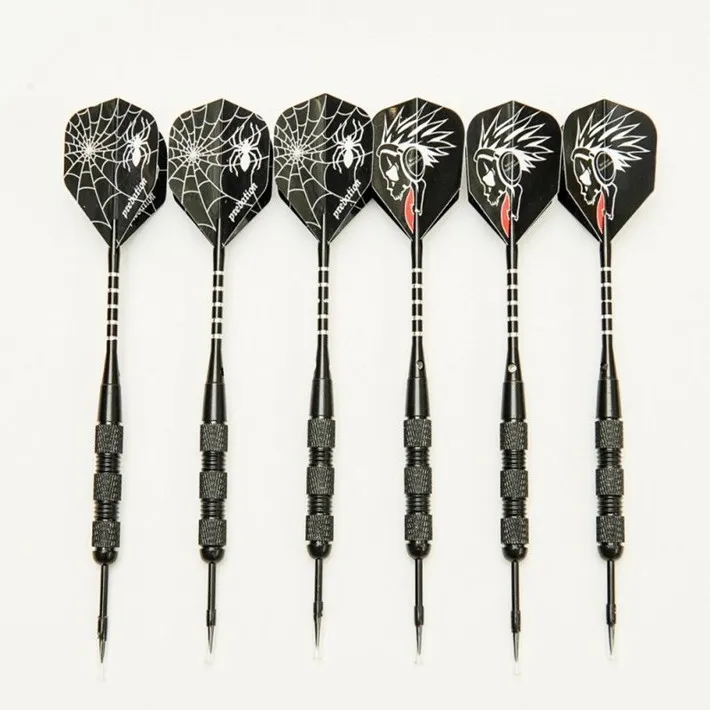 20g Iron Needles Darts Aluminum Dart Shafts Black Chiefs Patterned