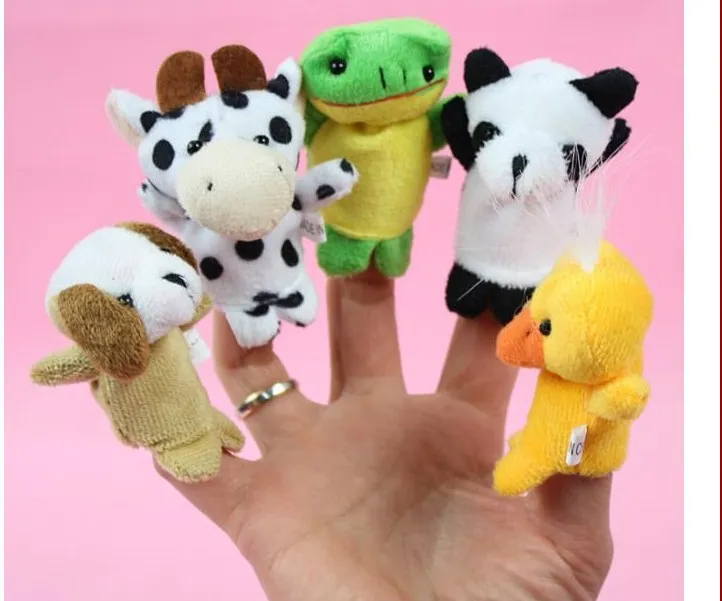 Även mini djurfinger baby plysch leksak finger marionetter pratar rekvisita 10 djurgrupp fylld plus djur fyllda djur leksaker gåvor frusna