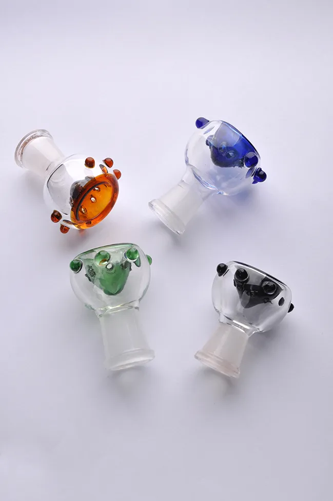 Yeni tasarım Renkli 14.4mm veya 18.8mm Cam Kase Cam bubbler ve Kül Catcher için Cam sigara Kase