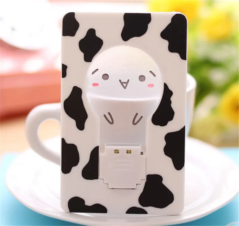 creative new arrive Mini Wallet Pocket Credit Card Size Portable LED Night Light Lamp Bulbs Cute paper card flashlight