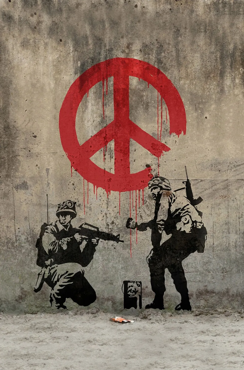 Banksy Peace Art Graffiti Artist Tygaffisch 36 "x 24" 20 "x13" - 01