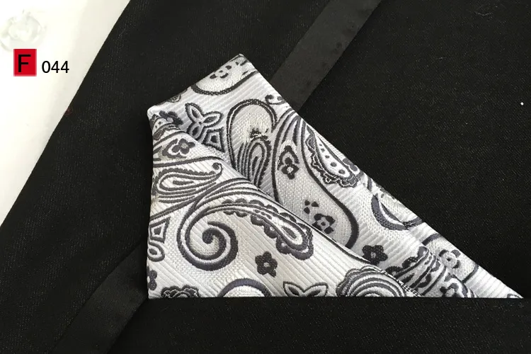 Hankerchief Pocket Square 25 * 25cm 55 Färg Jacquard Weave Mäns servett Kerchief för Slips Cocktail Party Wedding Party Christmas