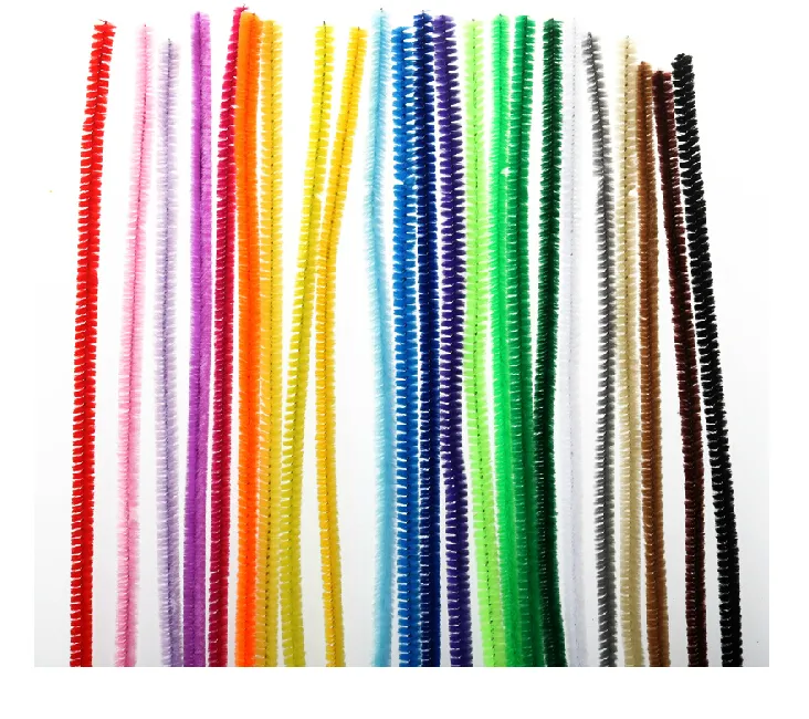 FUZZY PIPE CLEANER STEMS Chenille Craft Stems Creative Arts Chenille Stem  Chenille Stems Pipe Cleaners 12 30cm Random Color From Angelcheng2013,  $13.07
