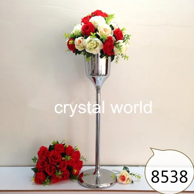 2016 nouveau design pièce maîtresse cocktail fleur vase pièce maîtresse de mariage pour la décoration de mariage