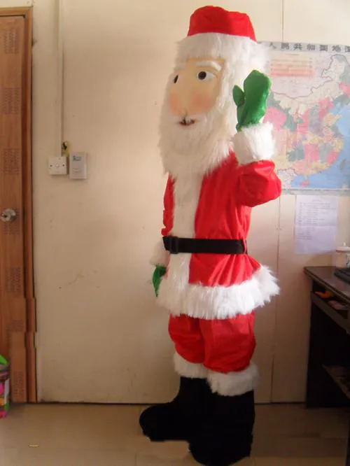 2018 Vendita calda bellissimo costume da mascotte di Babbo Natale simpatico cartone animato fabbrica di abbigliamento personalizzato puntelli personalizzati personalizzati bambole da passeggio abbigliamento per bambole