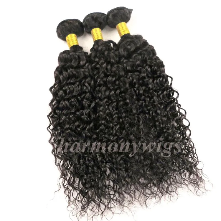 Trames de cheveux brésiliens vierges faisceaux de cheveux humains Jerry bouclés tisse 8-34 pouces non transformés péruvien indien mongol bohème extensions de cheveux