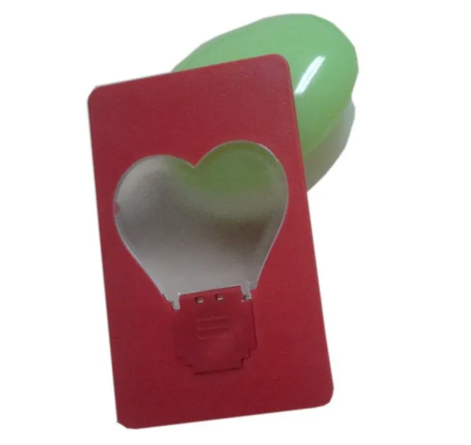 심장 모양 LED 포켓 카드 빛, 사랑 이야기 빛 휴대용 지갑 조명, 연인을위한 LED 포켓 램프 키즈 선물