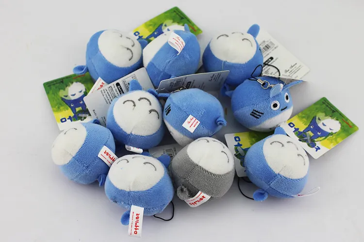 10 pçs / lote Meu vizinho Totoro pingentes de pelúcia alça de telefone bonecas macias para presente infantil 214F3354070