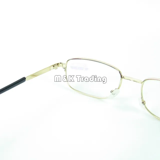 Full Rim Silver Color Metal Frame Elderly Reading Glasses With Power Lens Farsightedness Shipment4785057