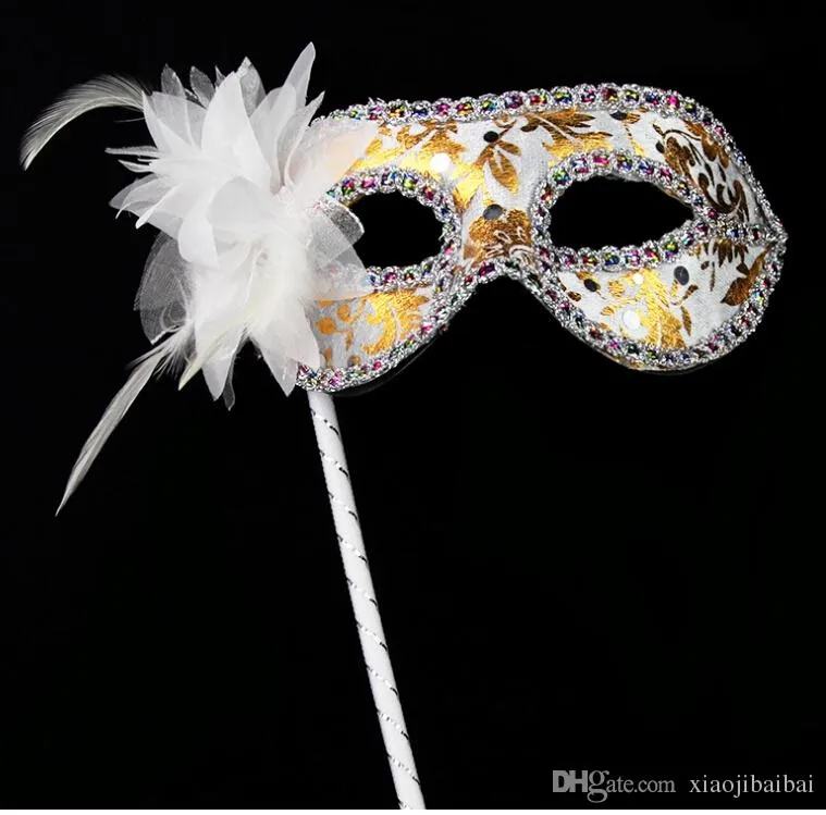 Maschere Veneziane Masquerade Ball Mask Palmare Carnevale Masque Festive Rifornimenti Fatti a mano con fiori maschera 10peceis