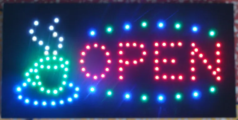 Geanimeerde LED koffiekopje Cafe LED neon zakelijk licht bord maat 48 cm * 25 cm semi-buitenshuis gratis verzending