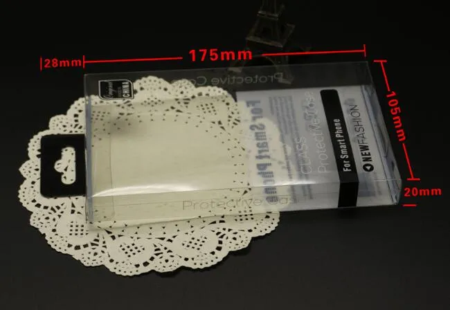Scatola di imballaggio al dettaglio in plastica trasparente in PVC più grande con supporto interno blister telefono Custodia in pelle iPhone 6 6S Plus Samsung S6 S5