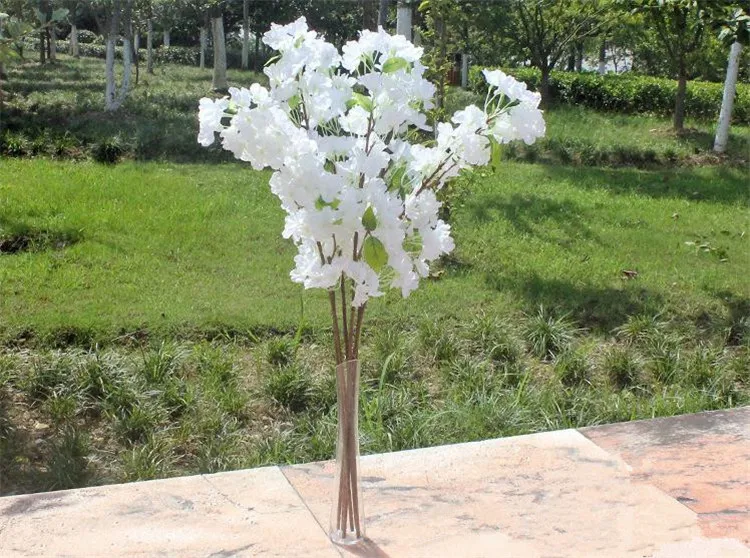 NEW Silk Plum Blossom 77cm/30.31" Length 30Pcs Artificial Cherry Begonia Flower for Wedding Centerpiece Home Xmas Showcase Decor