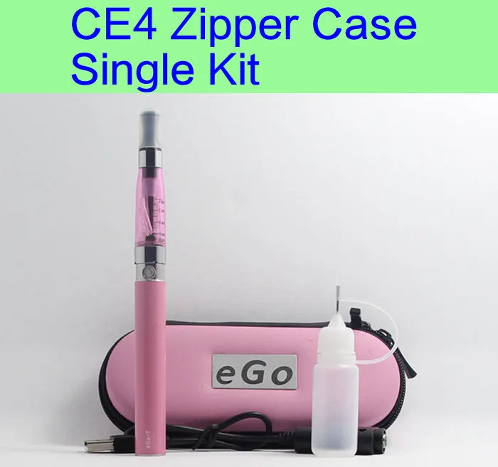 CE4 eGo Starter Kit Sigaretta elettronica Zipper Case Kit singolo E-Sigaretta 650mah 900mah 1100mah DHL LIBERA il trasporto