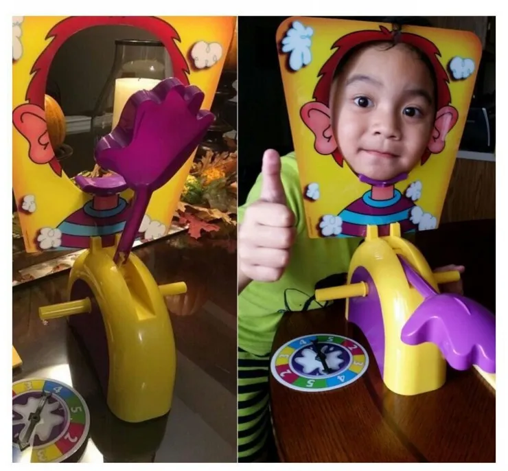 Korea Running Man Pie Face Game Pie Face Cream On Her Face Hit The Send Machine Paternity Toy