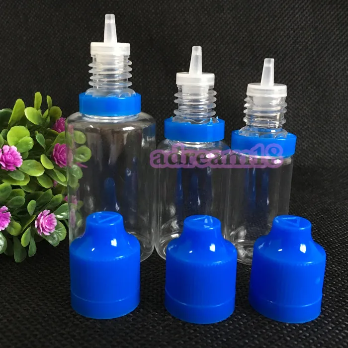 2018 heißester Verkauf 10-ml-Flaschen für E-Liquid Kunststoff-Tropfflasche mit manipulationssicherem, kindersicherem Verschluss 10-ml-E-Liquid-Flasche