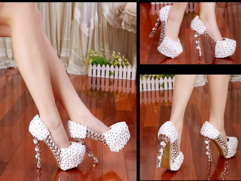 Белые и красные цветочные высокие каблуки свадебные свадебные туфли обувь хрустальные женские вечеринки выпускные женщины красивые круглые туфли на ногах 252