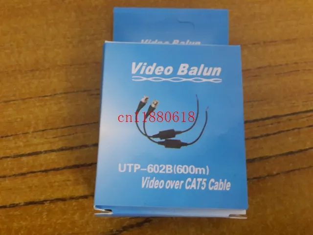 /  Gratis frakt Ny enkelkanal Passiv transceiver BNC Male CCTV Video Balun UTP-602B Video över CAT5-kabel