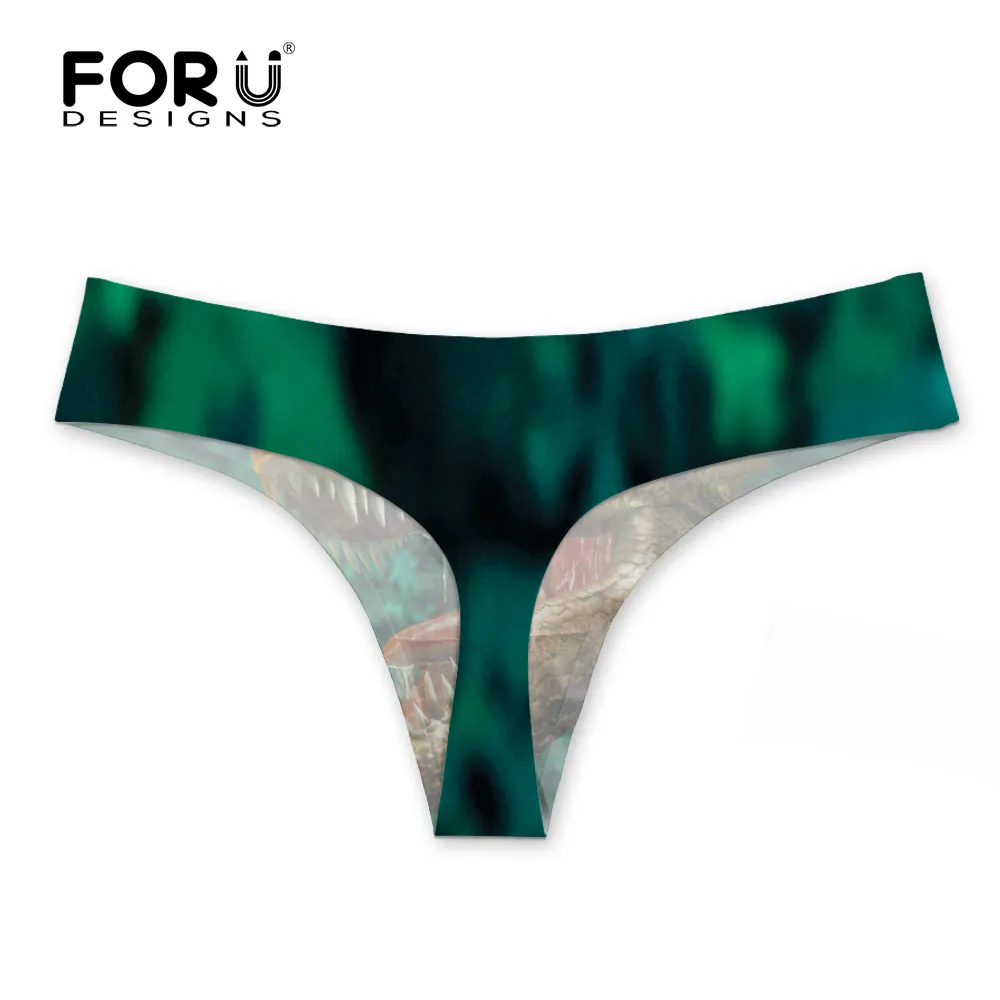 FORUDESIGNS 2017 Sexy Women Gstring Thongs Woman Panties 3D Tiger Animal Lady Triangle Underwear Intimate Crotchless G String1096824