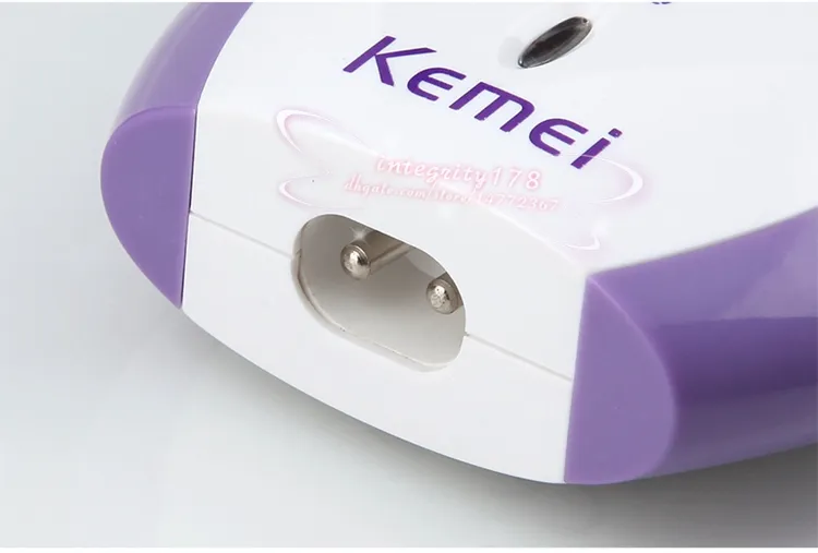 Kemei Lady's Electric Women Shaver Shaver Hair Remover KM-280R Epilatore femminile, viola Epilatore ricaricabile, 10 pz / lotto