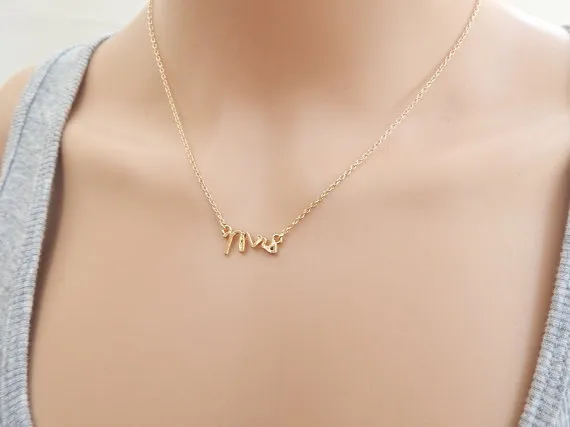 Collana Iniziale Delicata Ciondolo Fascino Piccolo Personalizzato, Gioielli Alfabeti In Argento Sterling Donne Da 1,33 € | DHgate