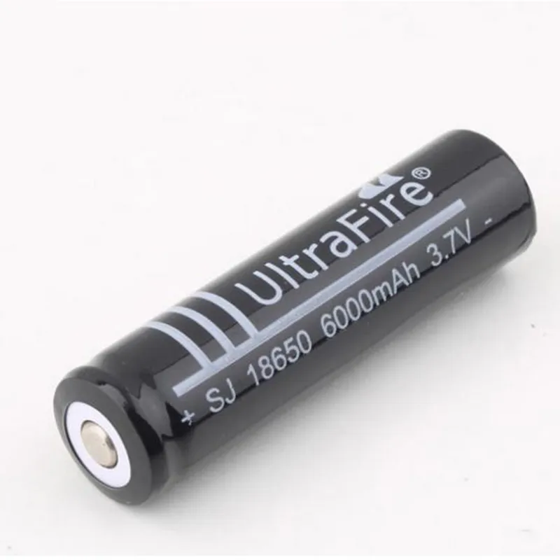 Ultrafire noir 18650 haute capacité 6000mAH 37V Liion Batterie rechargeable pour la lampe de poche LED Batteries au lithium C8270473