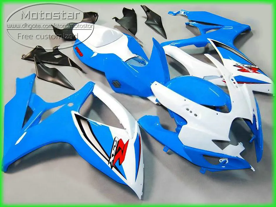 7 free gifts body kits for SUZUKI GSX-R600 GSX-R750 2006 2007 K6 blue white black fairing kit GSXR600/750 06 07 fairings NS64