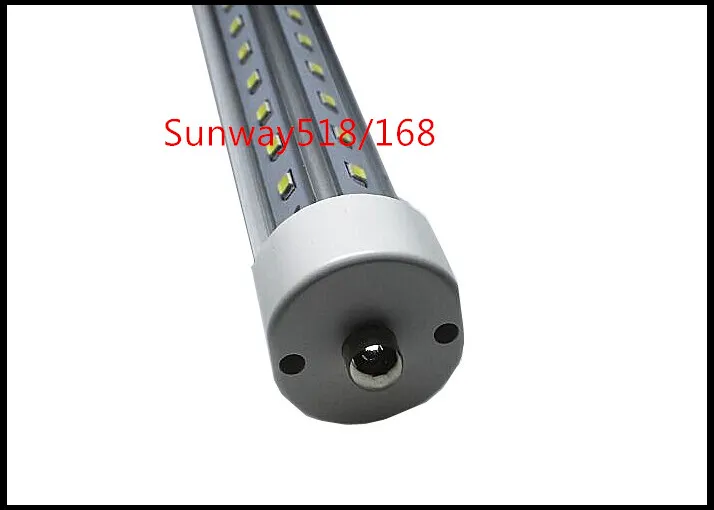 Ultrahelle 72 W 8 Fuß lange LED-Röhren, doppelseitig, T8 FA8, Einzelstifte, R17D, G13, integrierte LED-Lichtröhren, 8000 Lumen, AC 85–265 V, UL