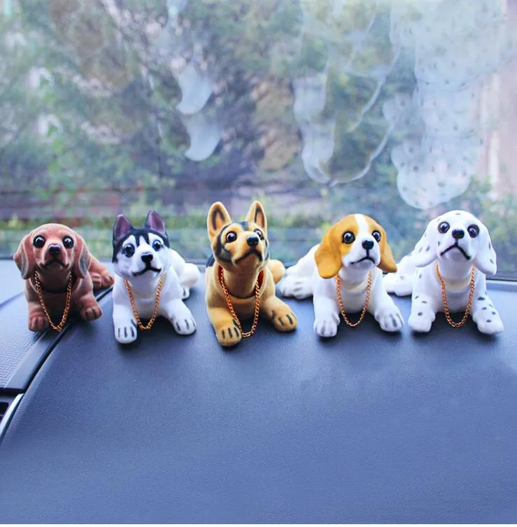Eastuy Ornamento da scrivania con Cane Che scuote la Testa | Ornamento per Cane Che annuisce per cruscotto | Decorazione per cruscotto 'Auto Bobble Head Dog per la Decorazione a scrivania