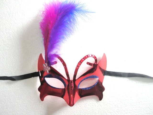 Maschere di piume di farfalla Maschere da ballo in maschera Maschere veneziane di carnevale Forniture feste festive 10 pezzi