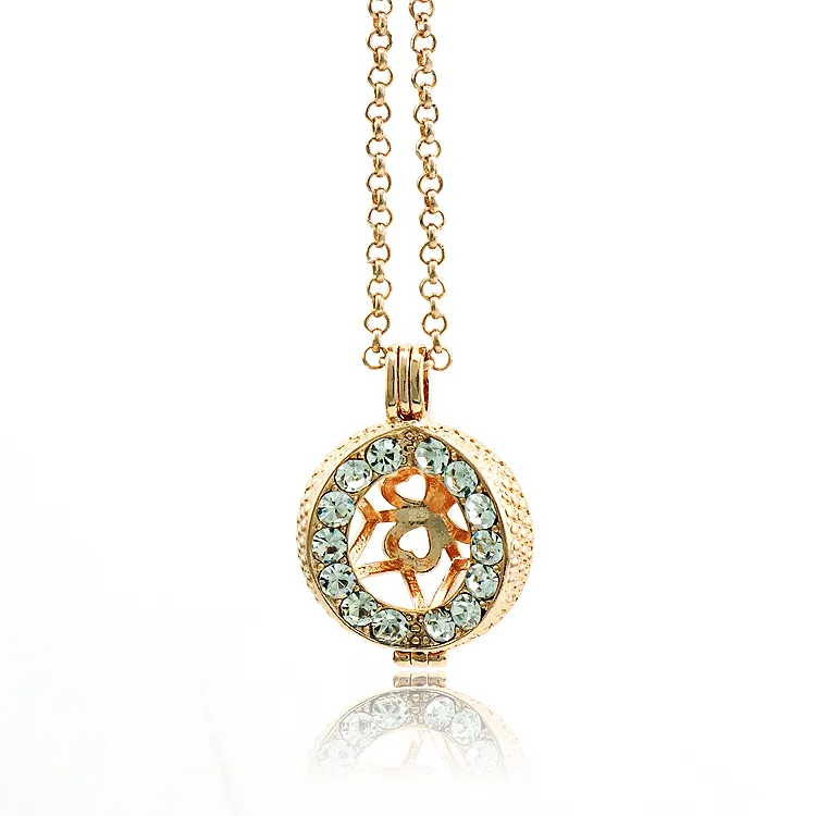 Brand New Angel Necklace Fashion Gold Plated Rhinestone Eye Chime Music Ball Pendants Necklace For Women Jewelry