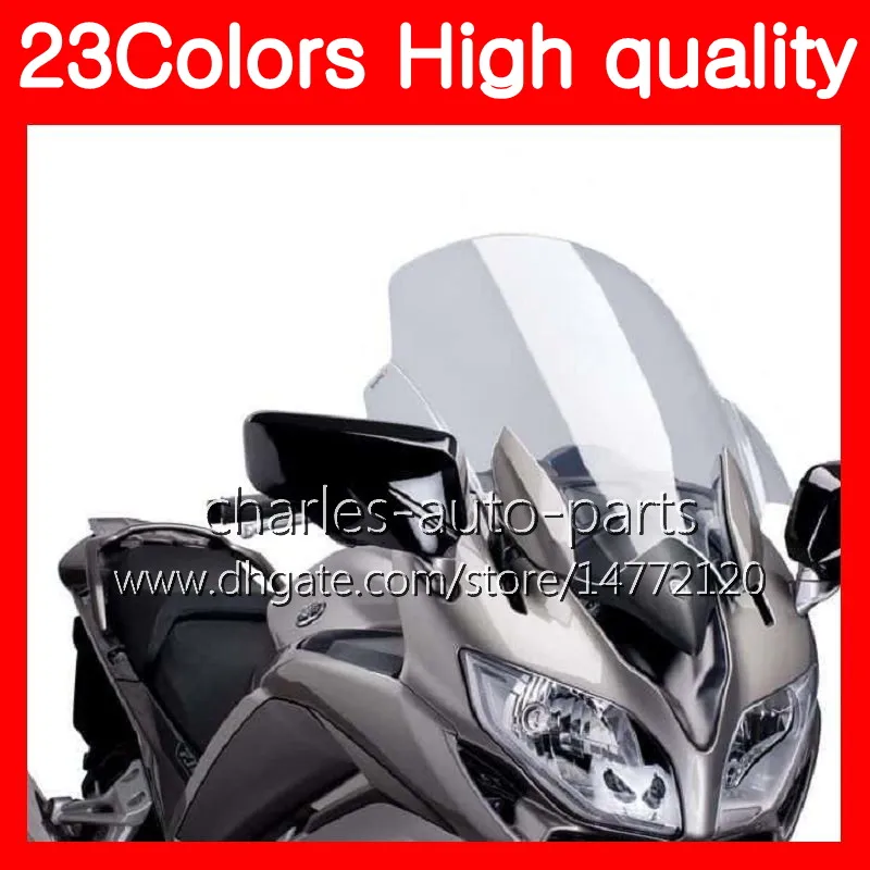 100%Nuovo parabrezza motociclistico per Yamaha FJR1300 06 07 08 09 10 12 FJR 1300 2006 2007 2008 2010 2012 2012 Chrome Black Clear Smoke Wind248l