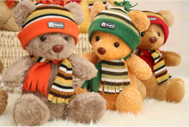 30 см плюшевые медведи плюшевые игрушки маленькие милые детские биржевые куклы оптом для детей рождественские подарки