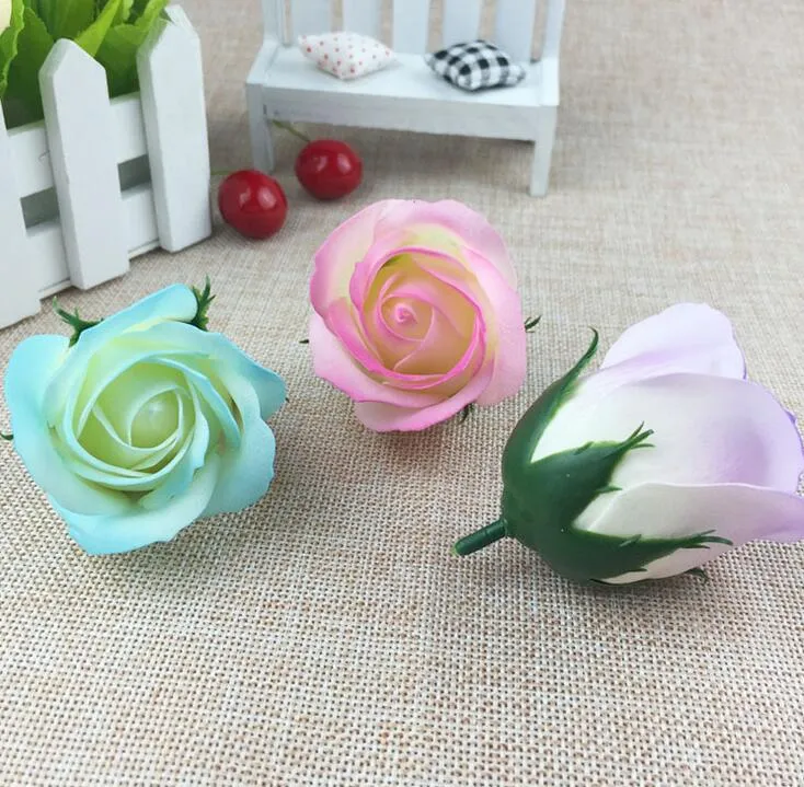 Spray Rose Soaps Flower Packed Wedding Supplies Gifts Goods Favor Toilet soap Scented fake rose soap bathroom accessories SR003