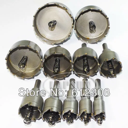 35mm 38mm 45mm 50mm 60mm 65mm 75mm Carbide Tip T.C.T Cutter Hole Saw Drill Bit Set for Steel Metal Alloy Wood Plastic