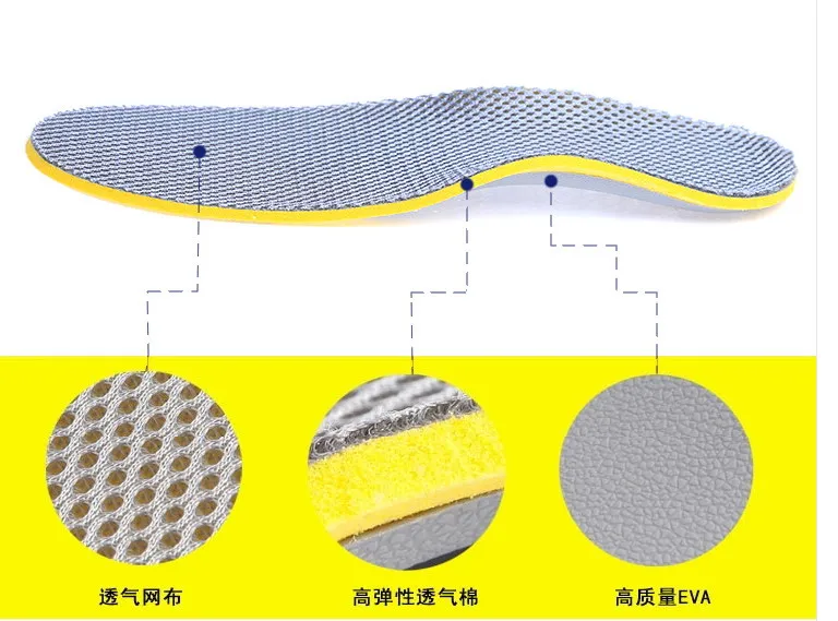 피트 배려 한 쌍의 3D 프리미엄 여성 남성 편안한 신발 orthotic insoles 삽입 높은 아치 지원 패드 / # 3988