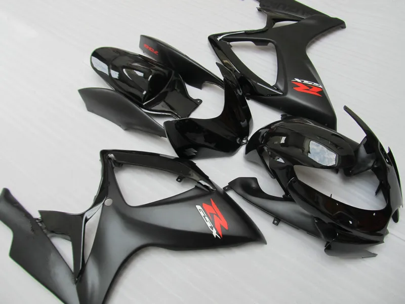 Kits de carrocería personalizados para Suzuki GSXR 600 carenados GSXR750 06 07 kit de carenado GSX-R600 R750 2006 2007 negro plano mate 255g