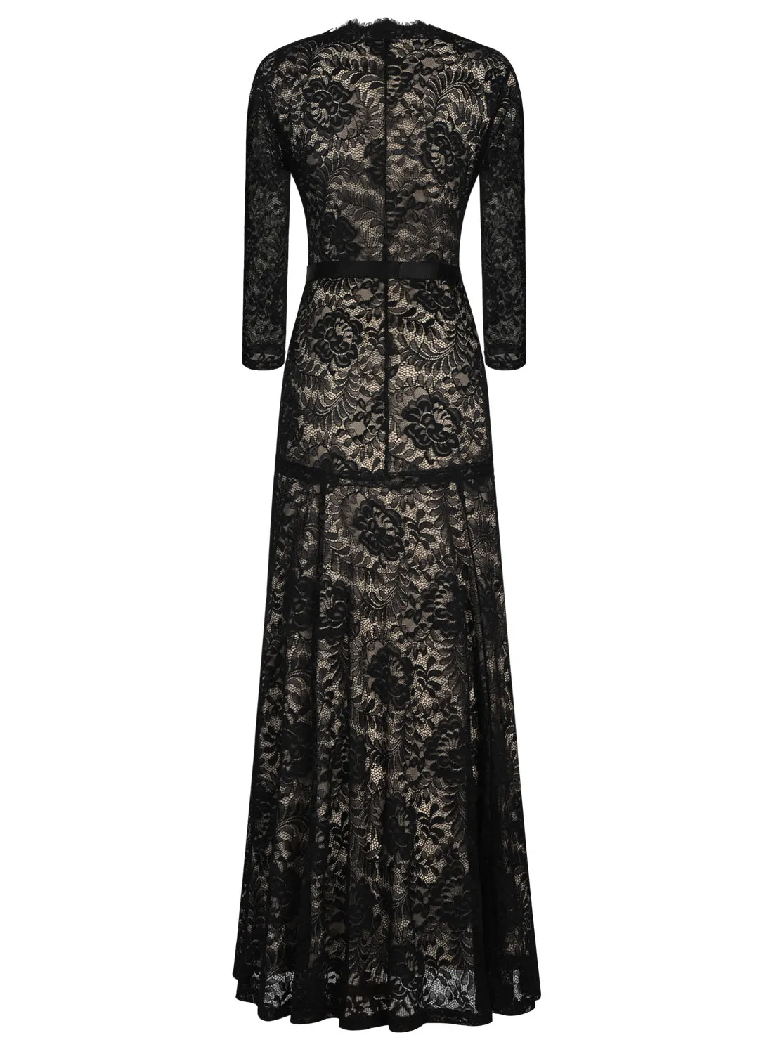 Celeb Ladies Sexy Mesh Floral Lace Cocktail Formell bodycon full längd klänning Summer Evening Party Dress Elegant Fash345a