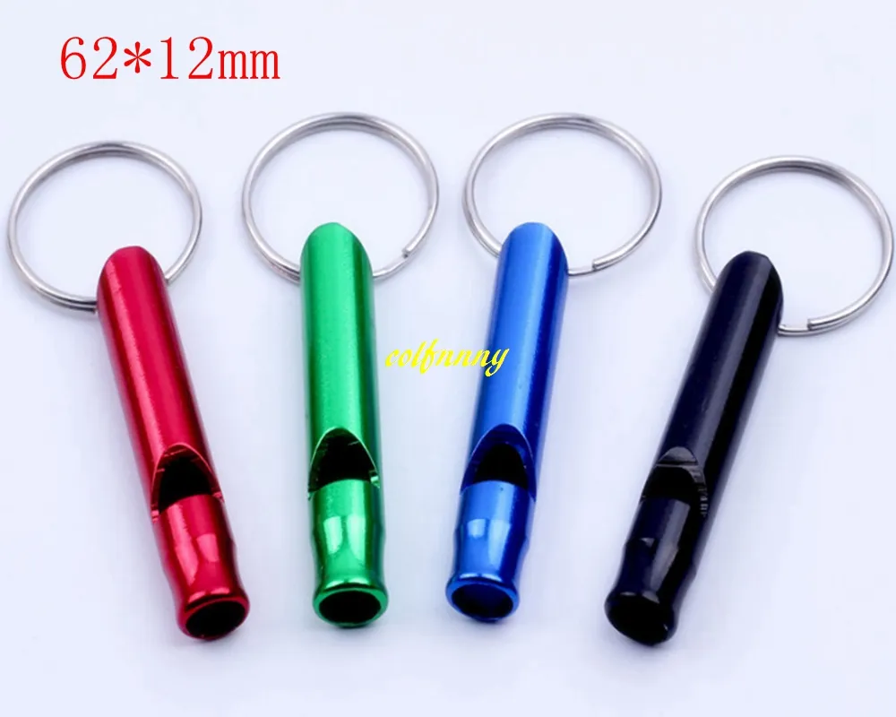 47mm & 62mm Aluminum Pet Dog Whistle Keychain Pet Training keyring Whistle Outdoor survival