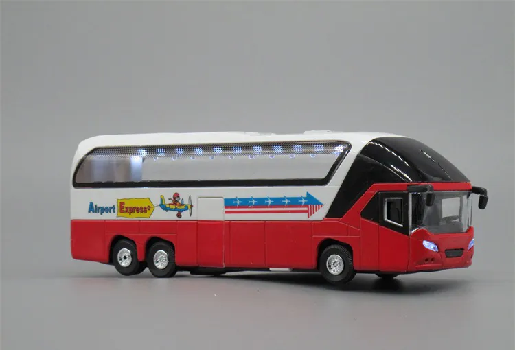 Legering auto model speelgoed, klassieke tourbuscoach, hoge simulatie met hoofdlichten, geluid, voor kinderen speelgoed, kerstcadeaus, verzamelen, woondecoratie